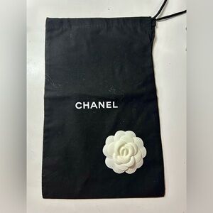 CHANEL Dust Bag & Camellia Flower